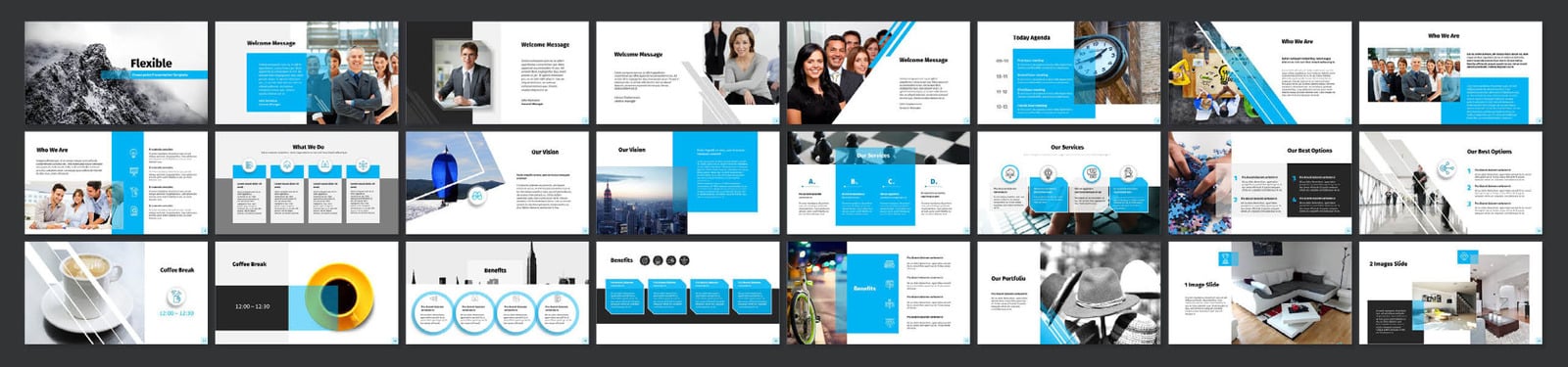 Flexible PowerPoint template #65151 - TemplateMonster