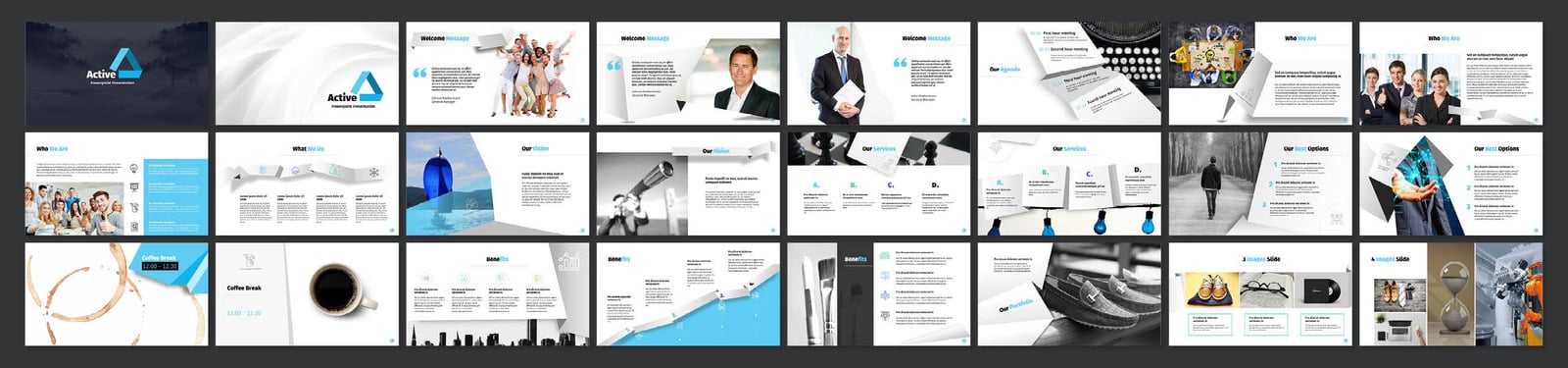 Active PowerPoint template #65224 - TemplateMonster