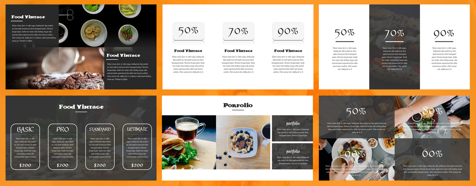 Food Vintage PowerPoint template #65490 - TemplateMonster