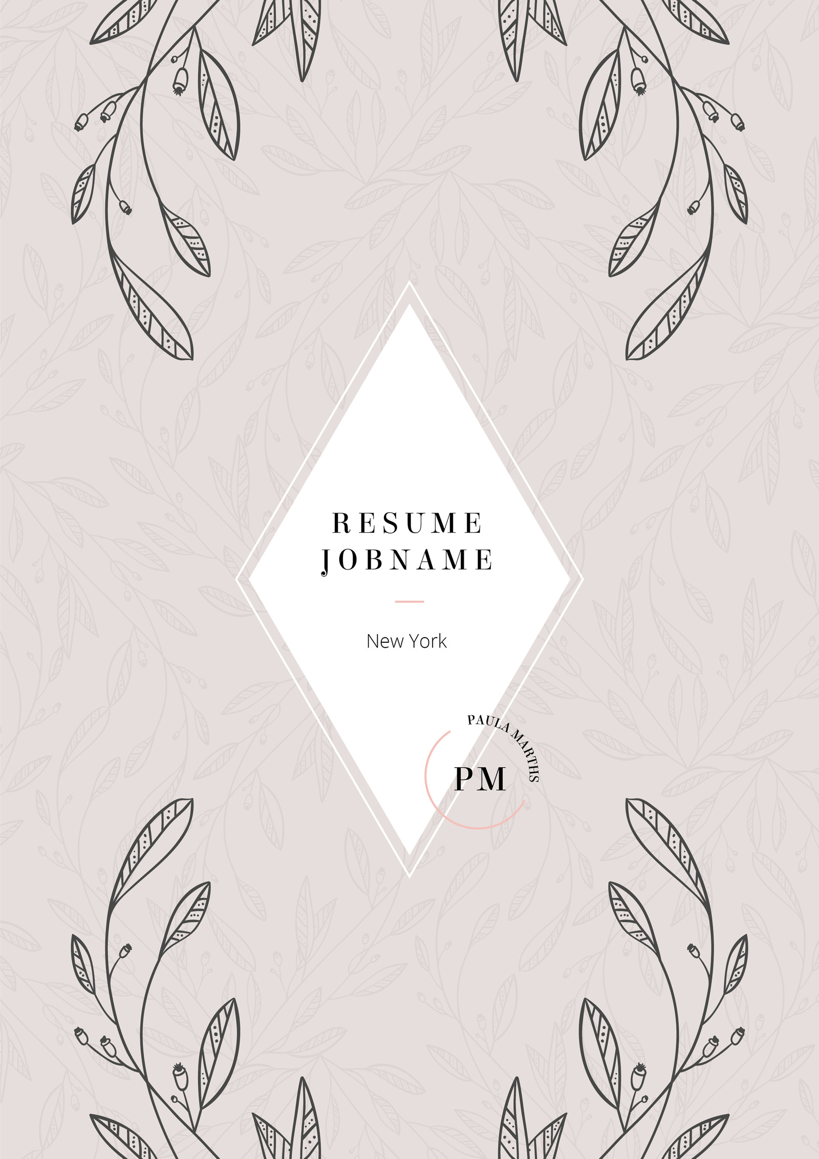 FLORAL CV Cover Letter Resume - 1547314724225 FLORAL Resume EU Size 01 05 