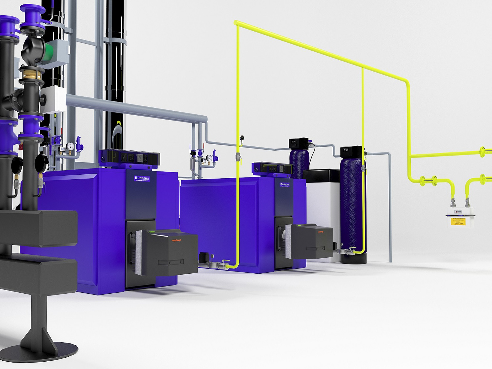 Buderus GE315 Heating Instalation 3D Model 142974