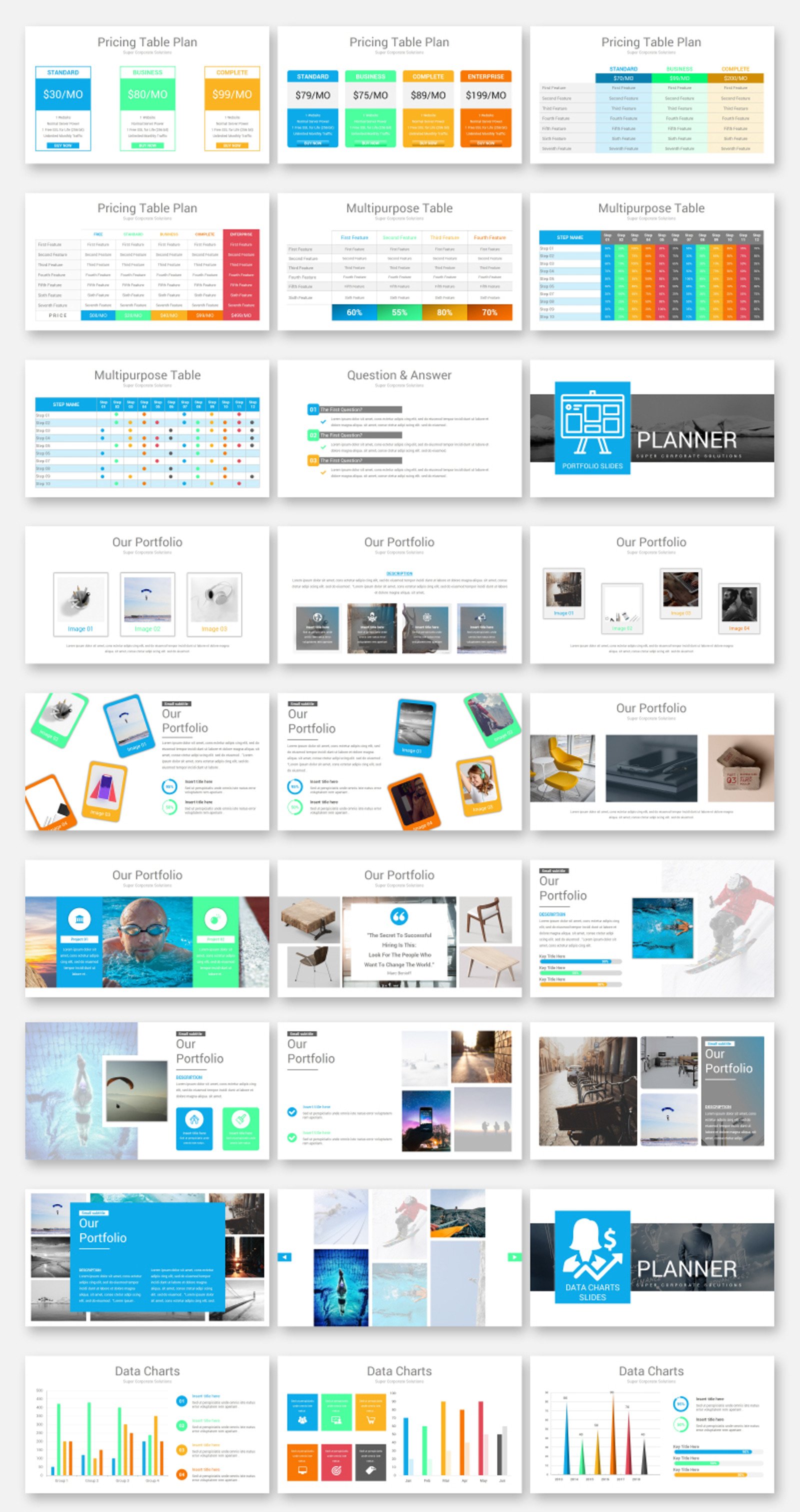 Planner Presentation PowerPoint template - TemplateMonster