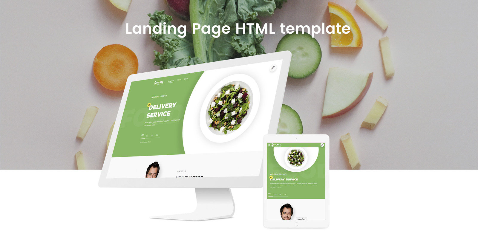 Plate Healthy Food Delivery Landing Page HTML Template