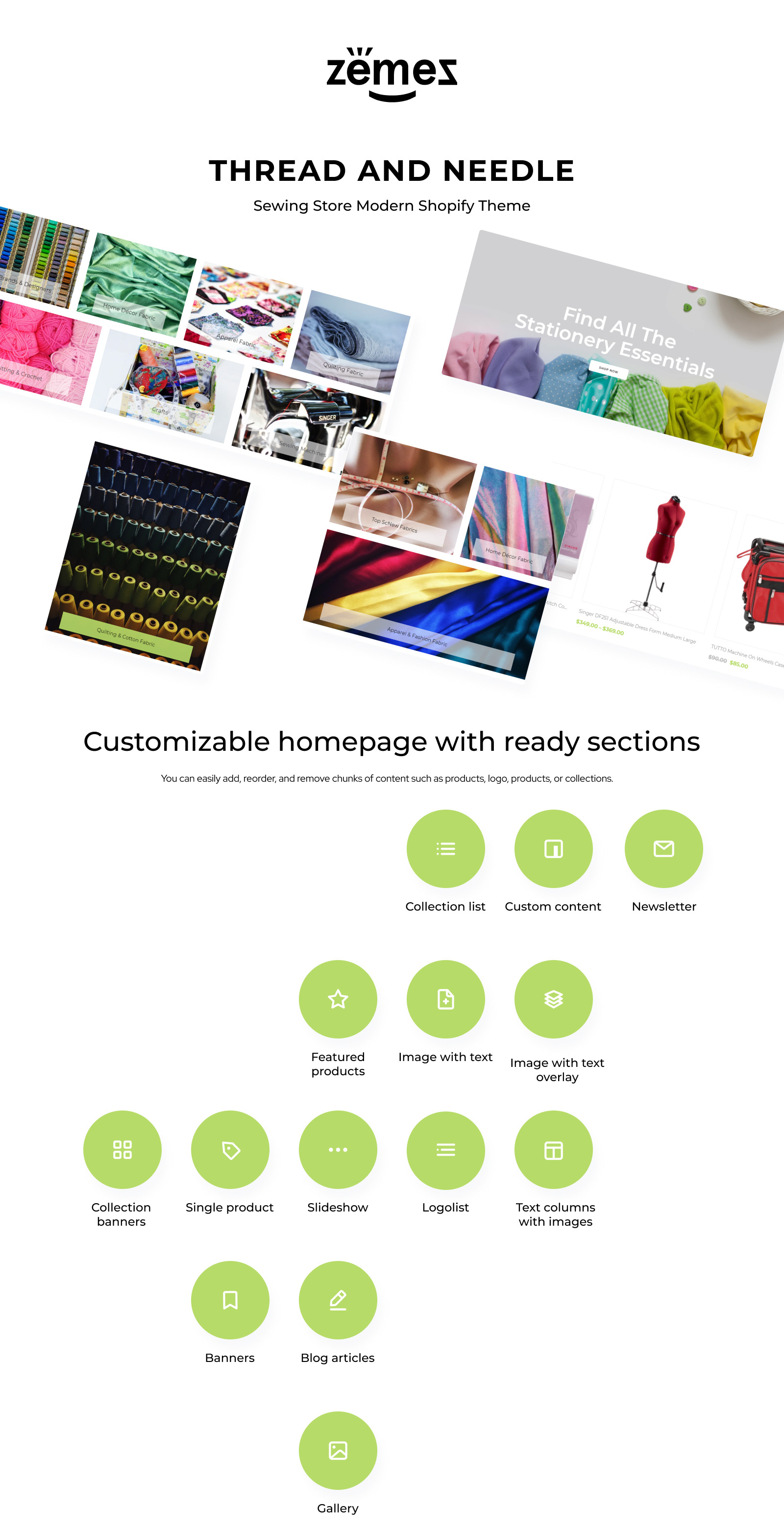 Thread And Needle - Sewing Store Modern Shopify Theme