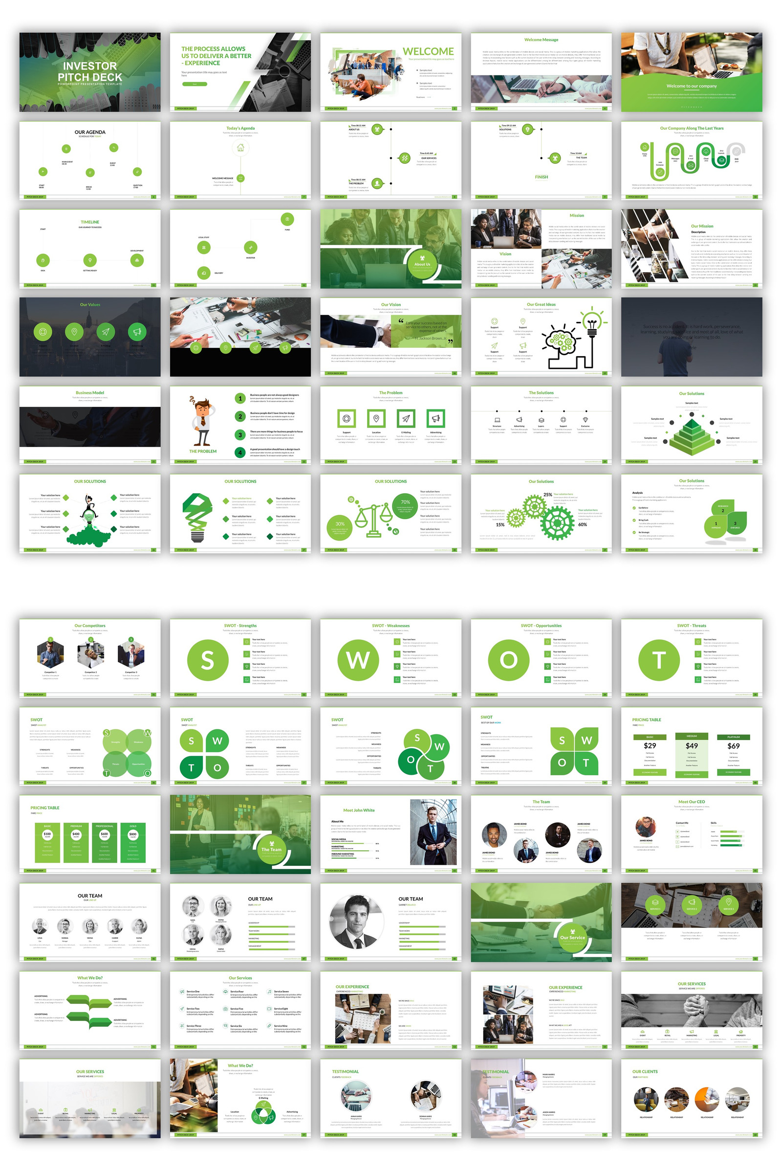 Investor Pitch Deck PowerPoint template - TemplateMonster