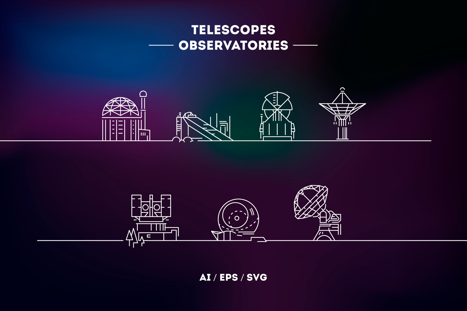 Telescopes and Observatories Logo Template - TemplateMonster