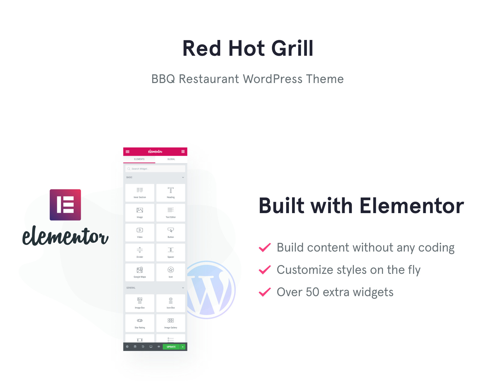 Red Hot Grill Restaurant WordPress Theme TemplateMonster