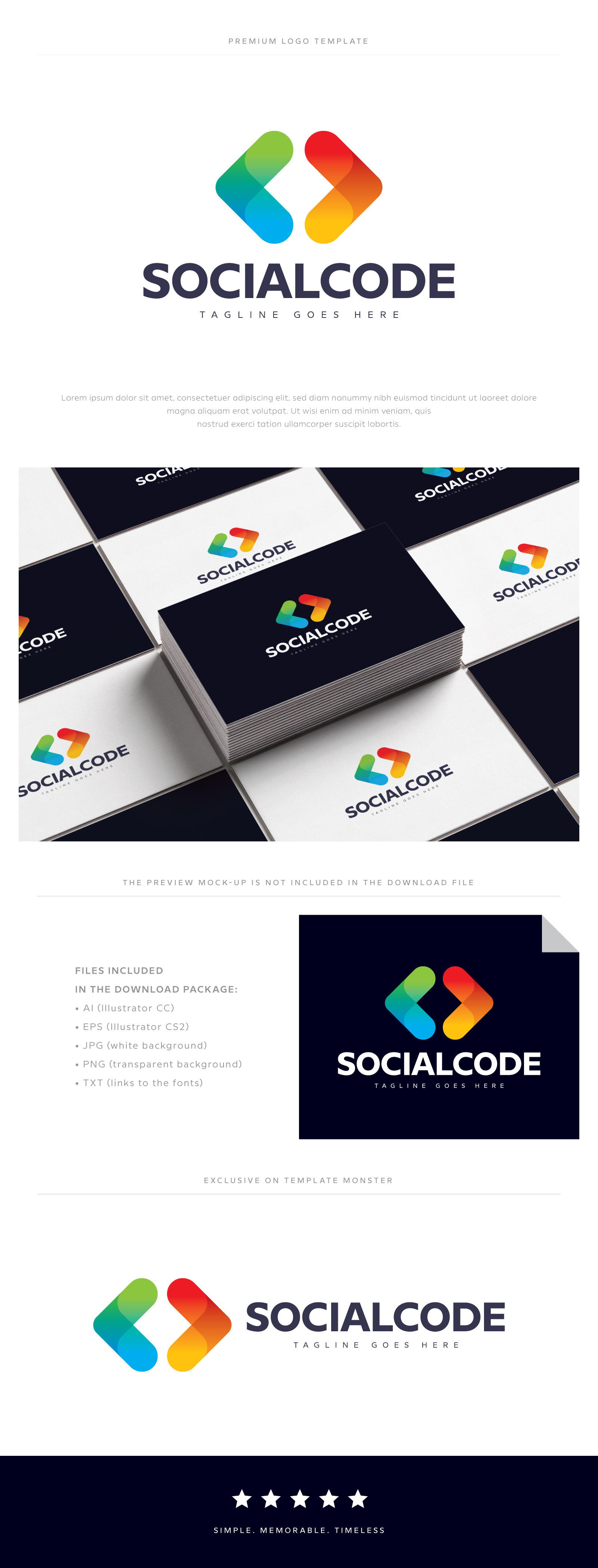Social Code Logo Template 83297 TemplateMonster
