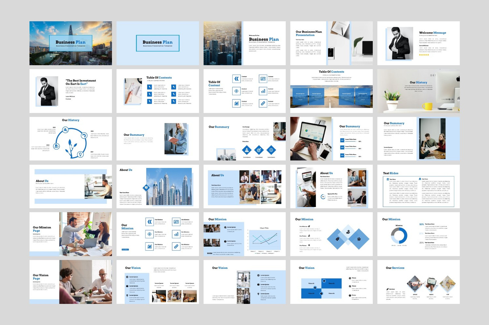Business Bundle 10 in 1 PowerPoint template - TemplateMonster