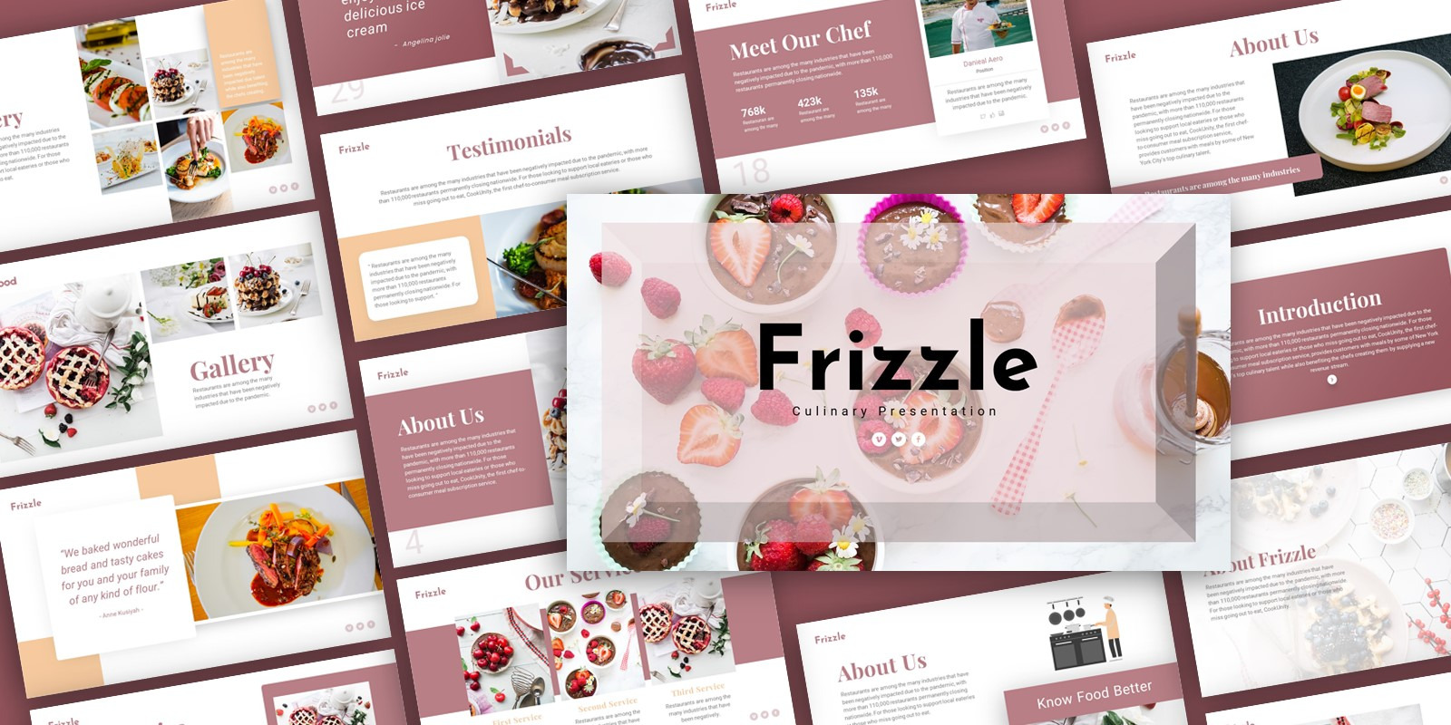 Frizzle Culinary Presentation PowerPoint Template