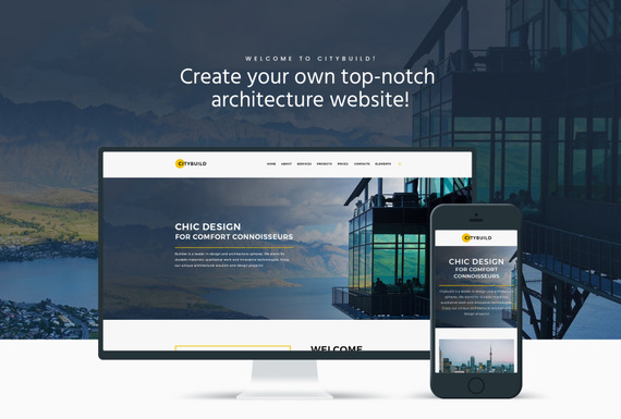 Construction Company Responsive WordPress Theme #66770