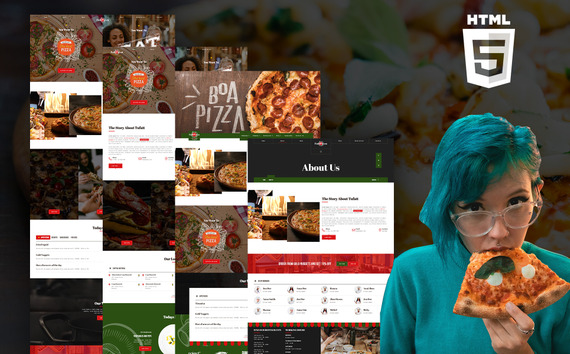 Template Htm5 Responsive Pizza Free Download Fattpizza | Pizza and Dinner HTML5 Website Template #104001