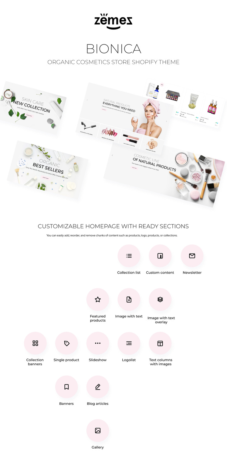 Bionika Organic Cosmetics Store Shopify Theme #74011-1