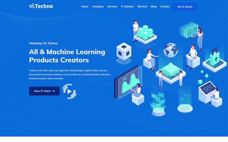 Techno - Best IT Solution & Multi-Purpose HTML5 Template + RTL #101273
