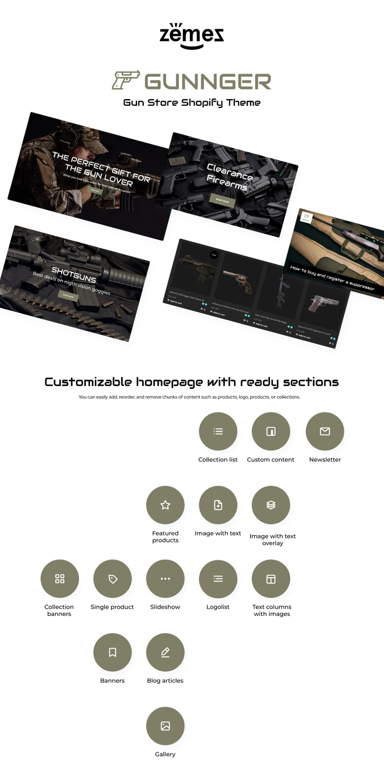 Gunnger Gun Store Shopify Theme #74860-1