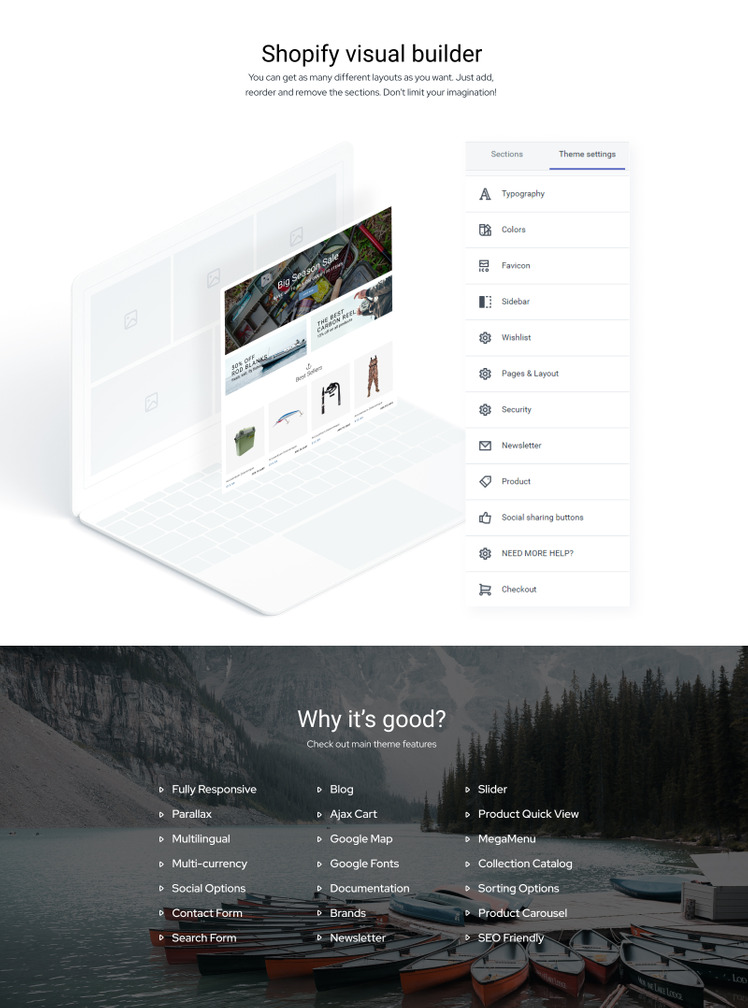 Fishift Fishing Store Multipage Clean Shopify Theme #80153-2