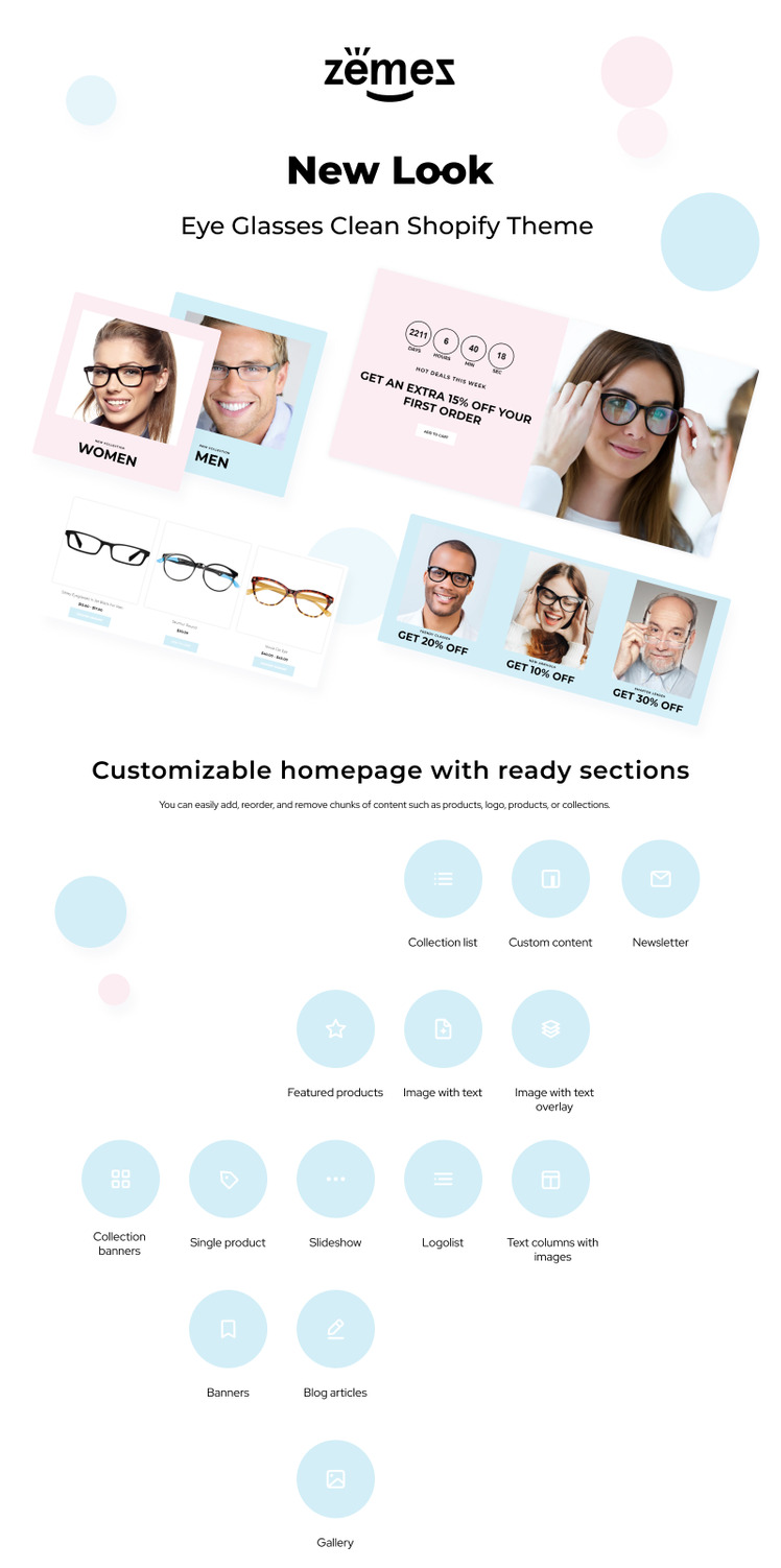 New Look Eye Glasses Clean Shopify Theme #80433-1