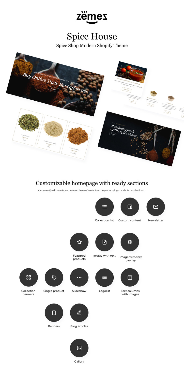 Spice House Spice Shop Modern Shopify Theme #80431-1