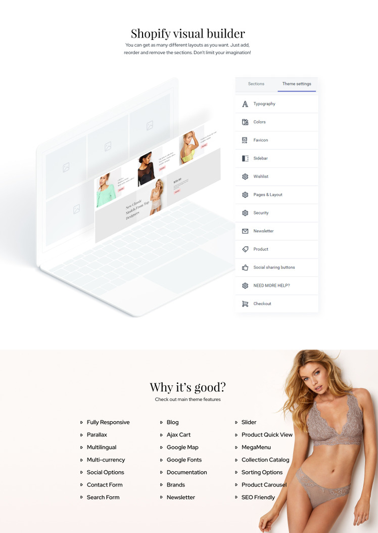 Black Angel Lingerie Multipage Clean Shopify Theme #80706-2