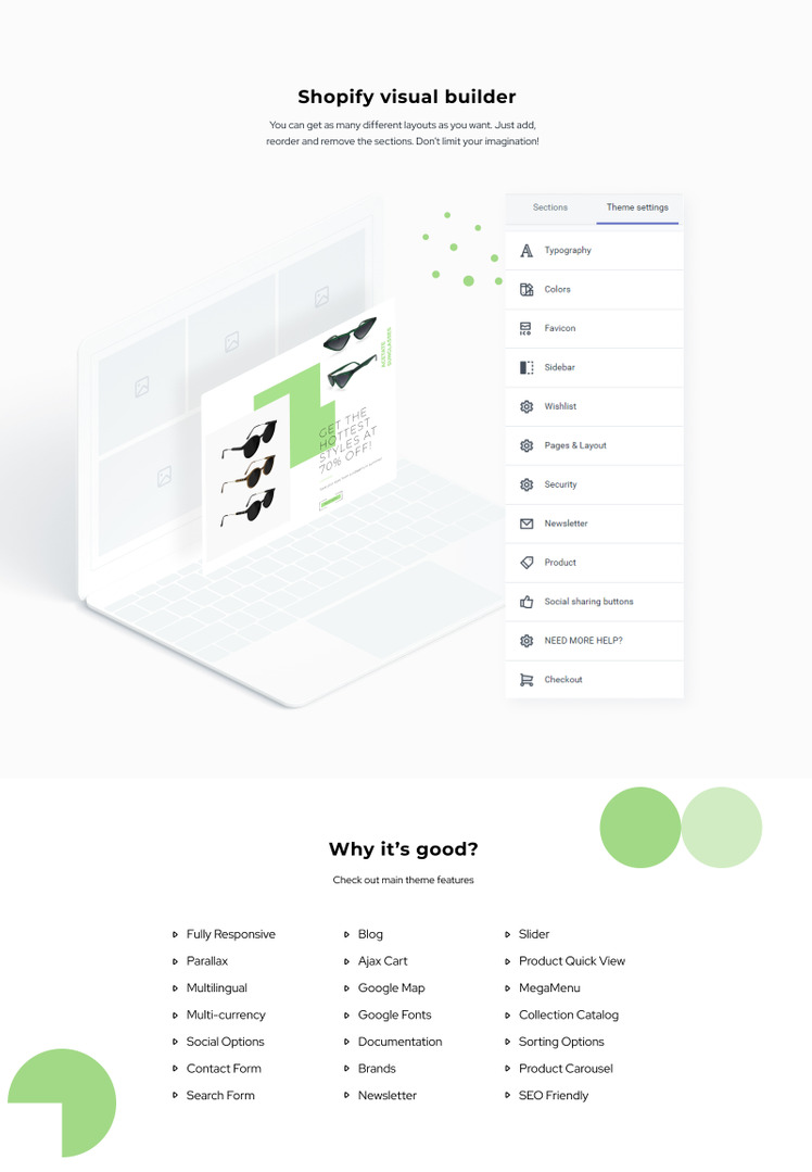 Trendy Look Eye Glasses eCommerce Modern Shopify Theme #83974-2