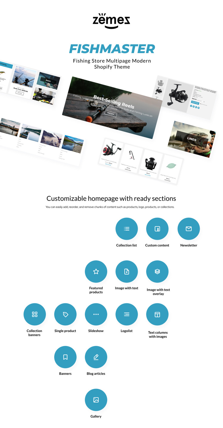 Fishmaster Fishing Store Multipage Modern Shopify Theme #83983-1