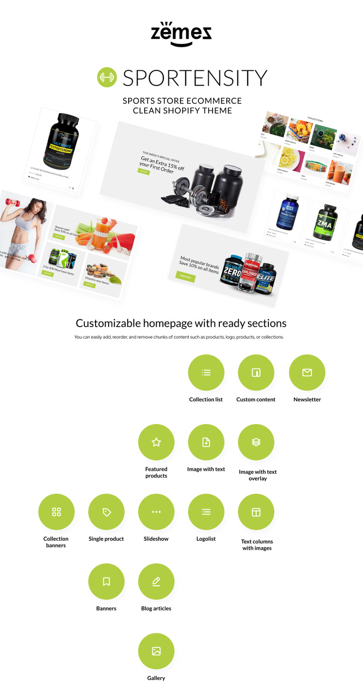 Sportensity Sports Store eCommerce Clean Shopify Theme #84009-1