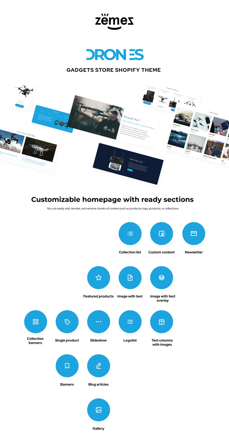 Drones Gadgets Store Shopify Theme #85247-1