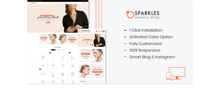Sparkles Jewelry Multipurpose Shopify Theme #82521-1
