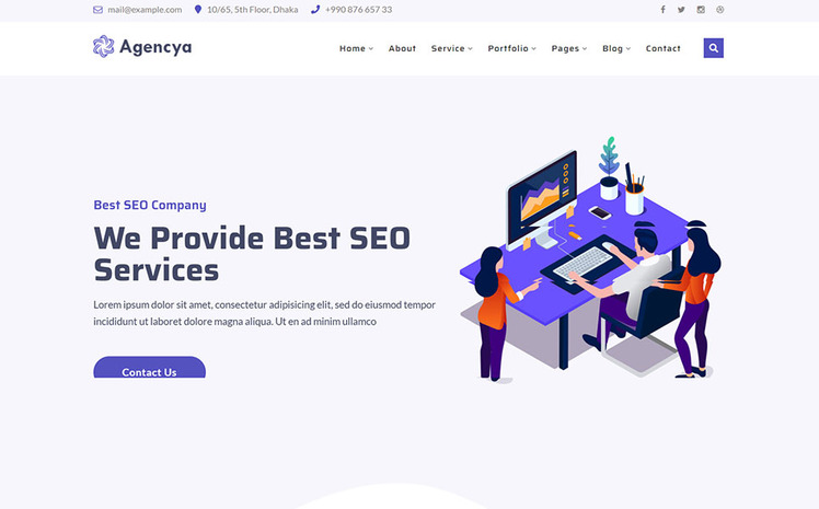 Agencya - Digital Marketing & SEO Agency WordPress Theme #96089
