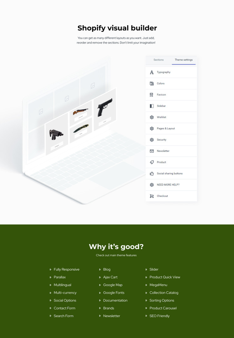 Hunter Simple Responsive Gun Shop Shopify Theme #87325-2
