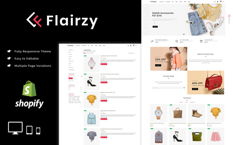 Flairzy Fashion Shopify Theme #87663