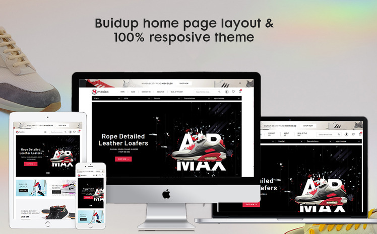 Maxico The Shoes Fashion Premium Shopify Theme #95404