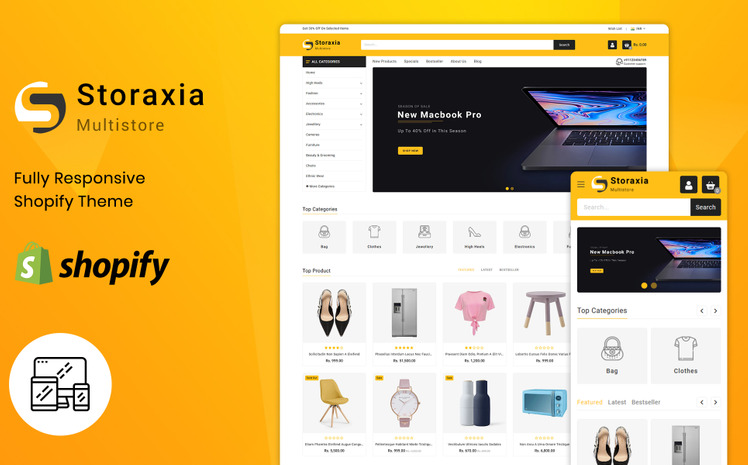 Storaxia Multipurpose Shopify Theme #100019