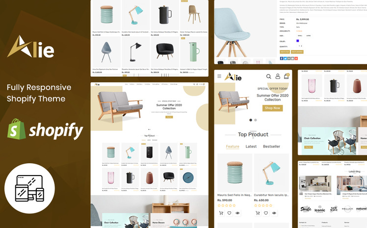 Alie Best Furniture Shopify Theme #100093