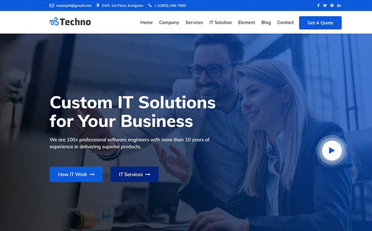 Techno - Best IT Solution & Multi-Purpose HTML5 Template + RTL #101273
