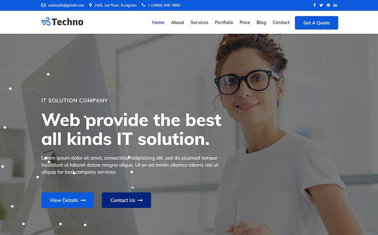 Techno - Best IT Solution & Multi-Purpose HTML5 Template + RTL #101273