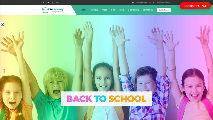 Academy - Education, Learning Courses & Institute Website Template #65554