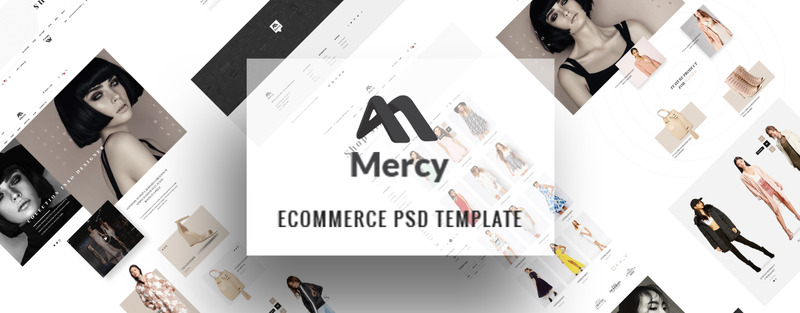 Mercy - Stunning Fashion eCommerce PSD sablon 64992 - Képpel 1