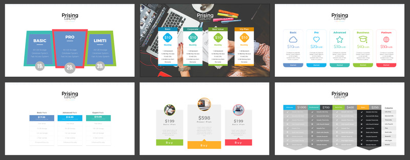 Pricing Table Presentation PowerPoint template - Features Image 2