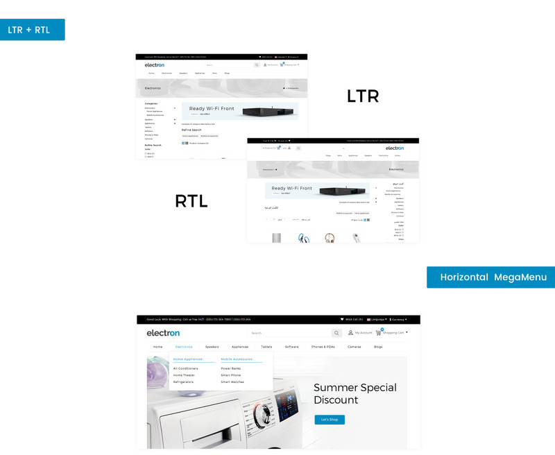 Electron Store OpenCart-sjabloon - Eigenschappen Afbeelding 2