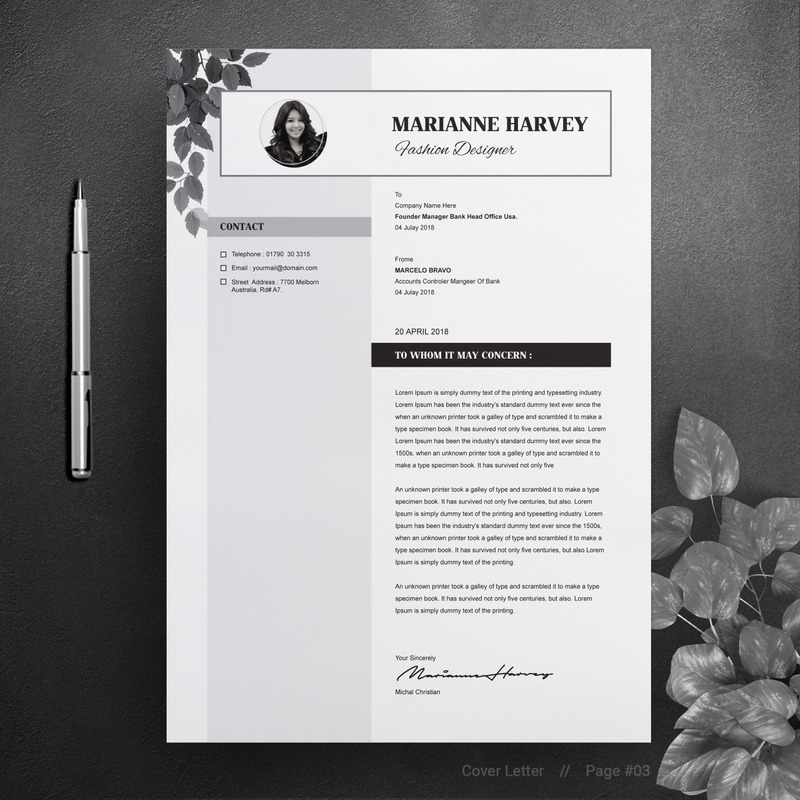 Plantilla Floral De Cv Cv 70971 Templatemonster