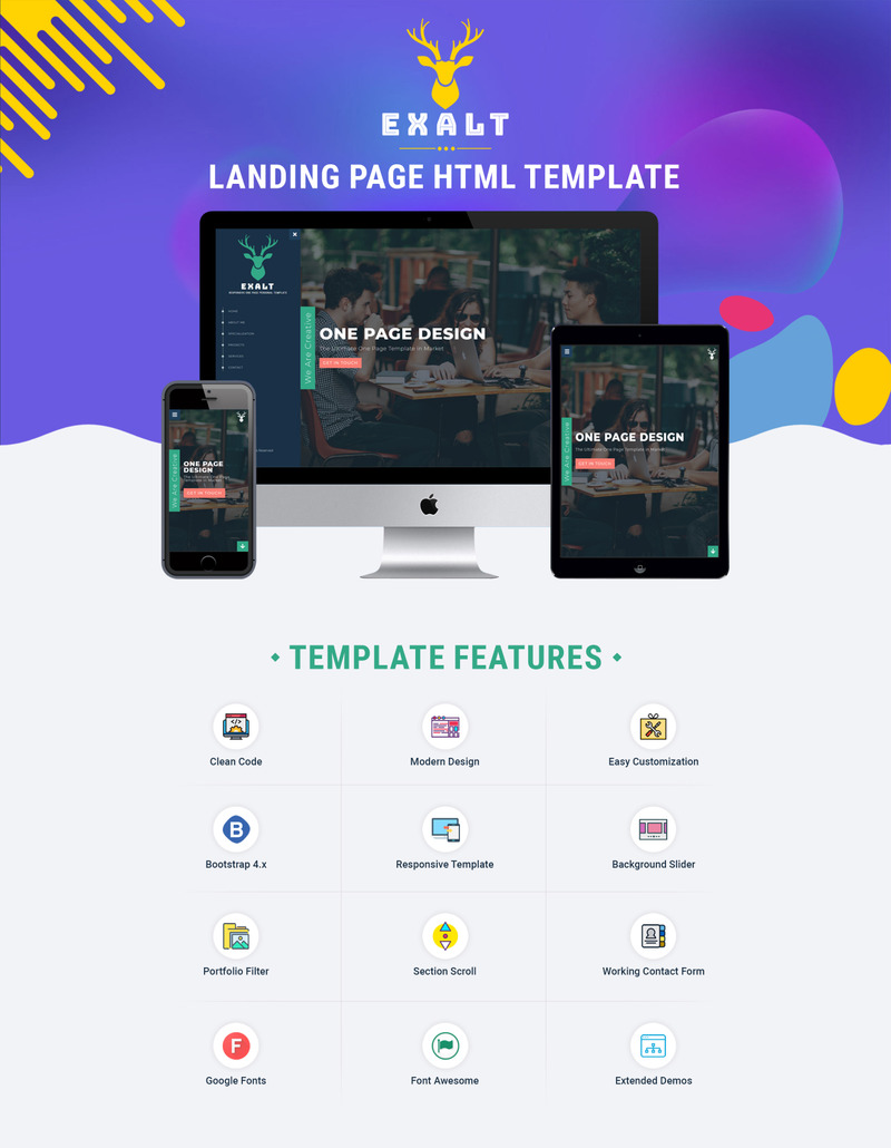 Exalt Responsive Landing Page Vorlage - Bildeigenschaften 1