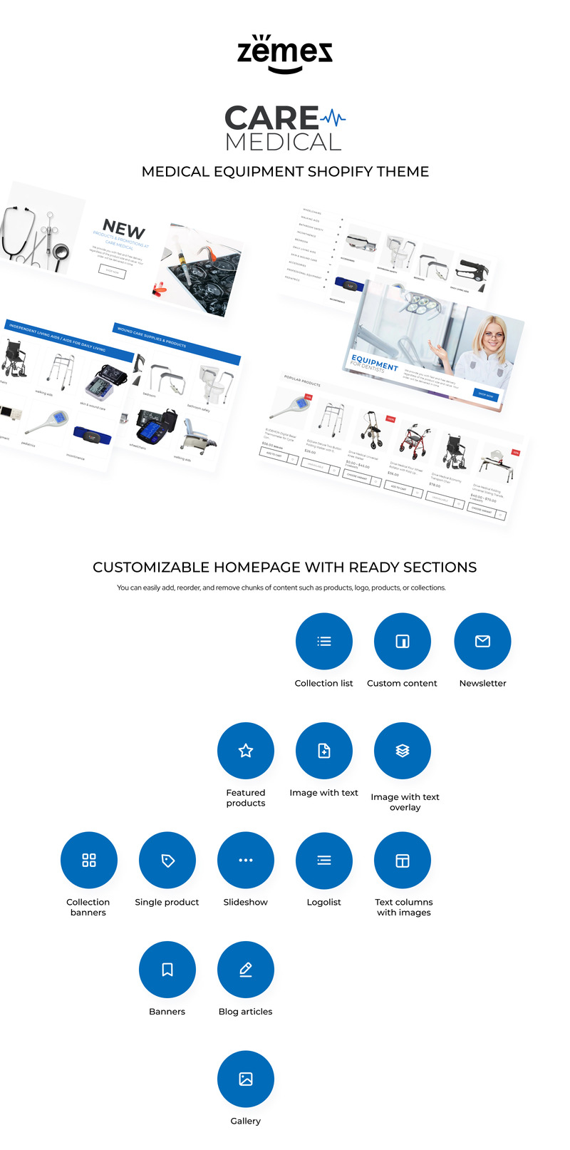 Care - Medical Equipment Shopify Theme - Features Image 1