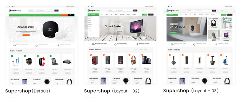 Super Shop - Multifunctioneel WooCommerce-thema - Eigenschappen Afbeelding 1