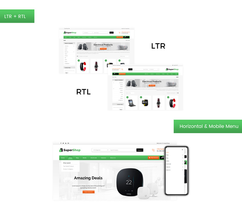 Super Shop - Multifunctioneel WooCommerce-thema - Eigenschappen Afbeelding 3