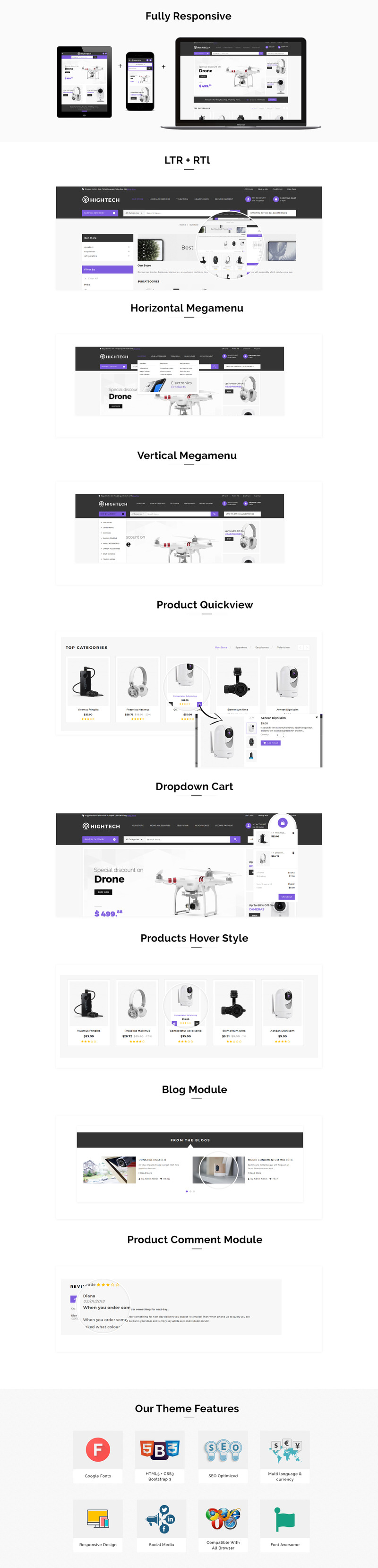 Tema De PrestaShop HiTech Electronic - Responsive #71515 - Imagen de características 1