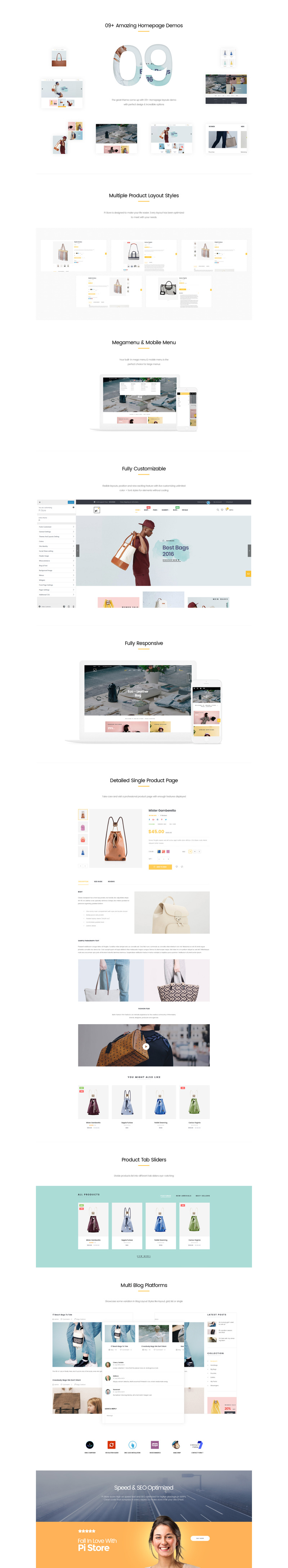 Pi - Multipurpose WooCommerce Theme - Features Image 1