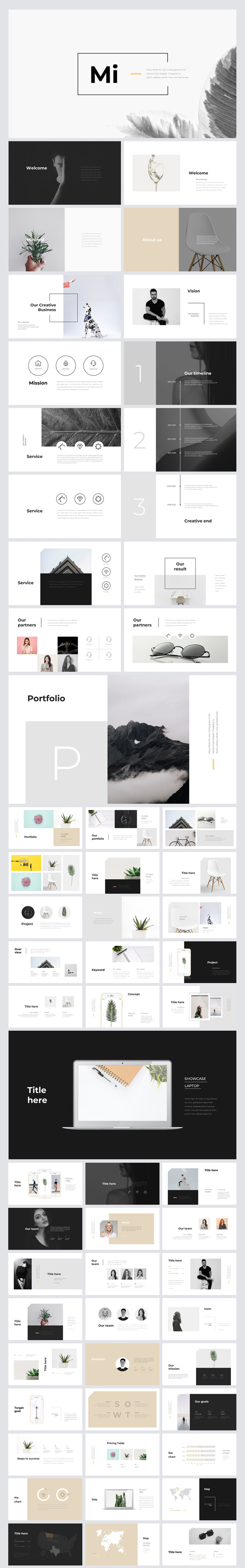 Minimal Presentation PowerPoint template - Features Image 1