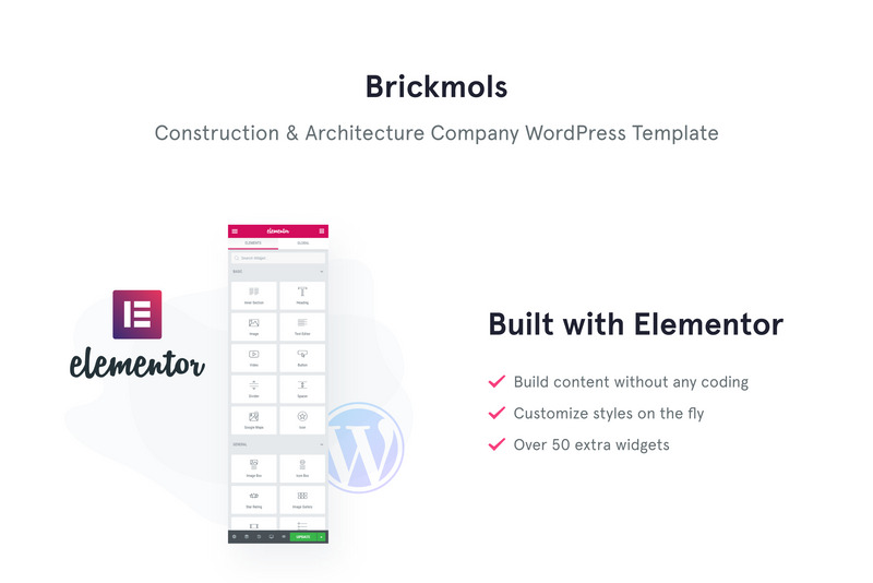 Brickmols - Tema WordPress de Empresa de Construção e Arquitetura Responsiva - Apresenta Imagens 1