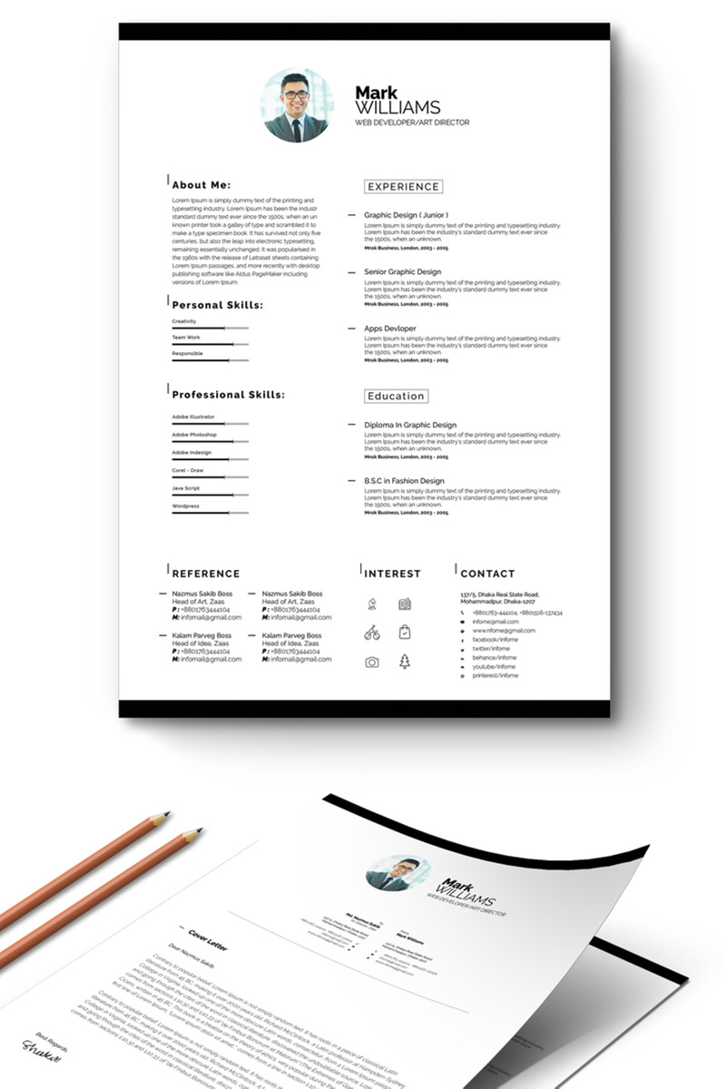 Minimal Resume/CV Resume Template - Features Image 1